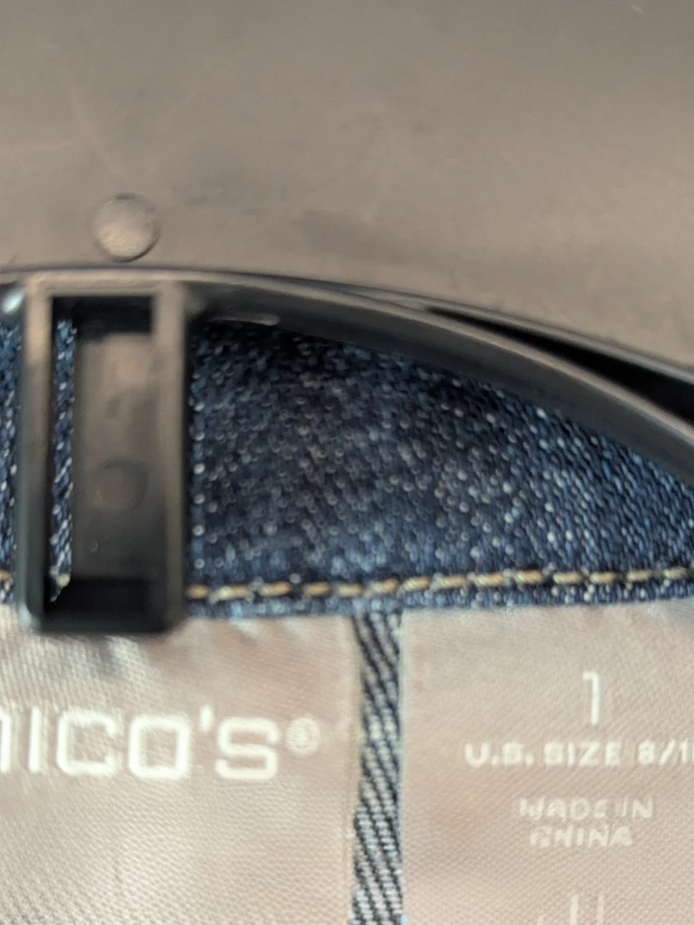 Chicos Women's Jean Jacket with Velvet Patch - Picture 3 of 4